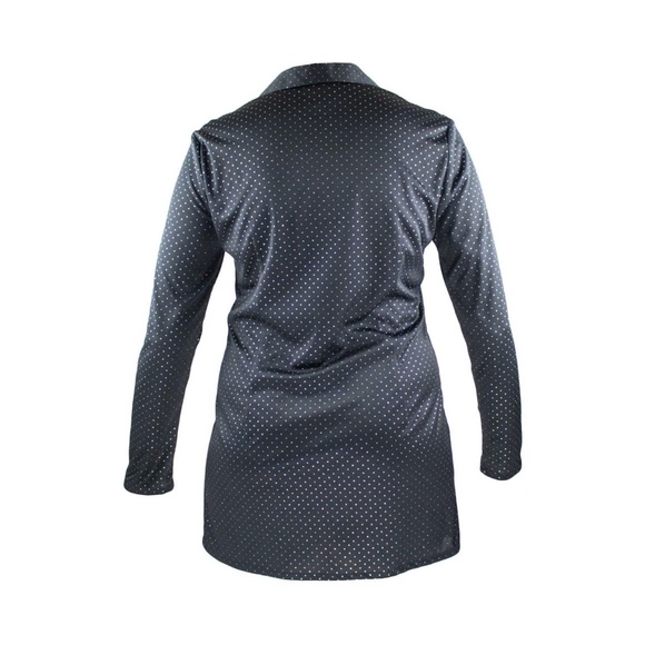 Vintage Black Glitter 90’s Poly Maxi Dress/Tunic - Picture 3 of 4